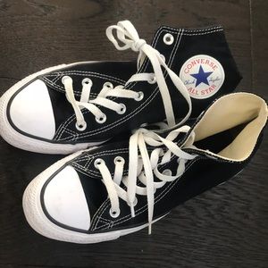 Black high top converse women’s 7